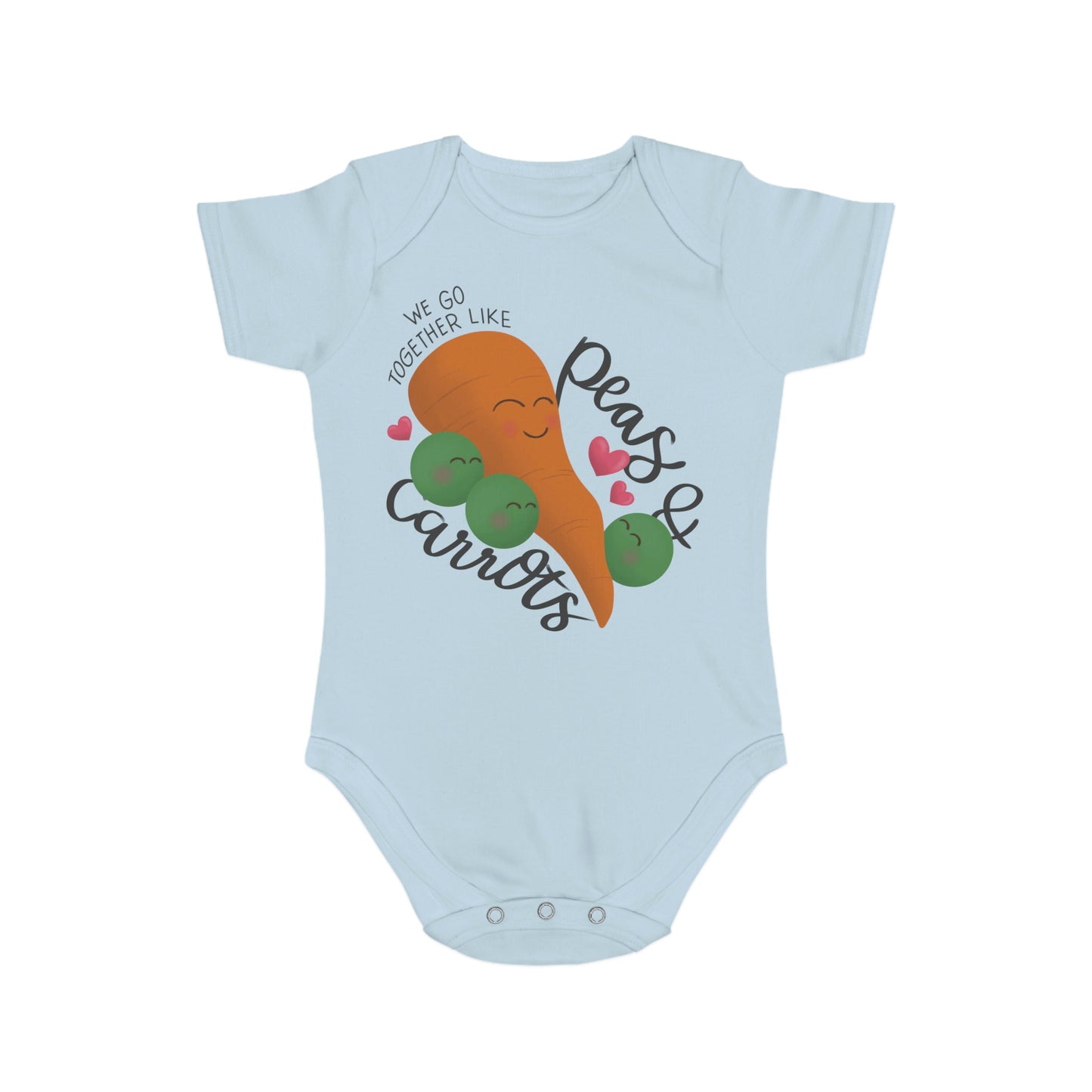 Peas & Carrots Short Sleeve Baby Bodysuit