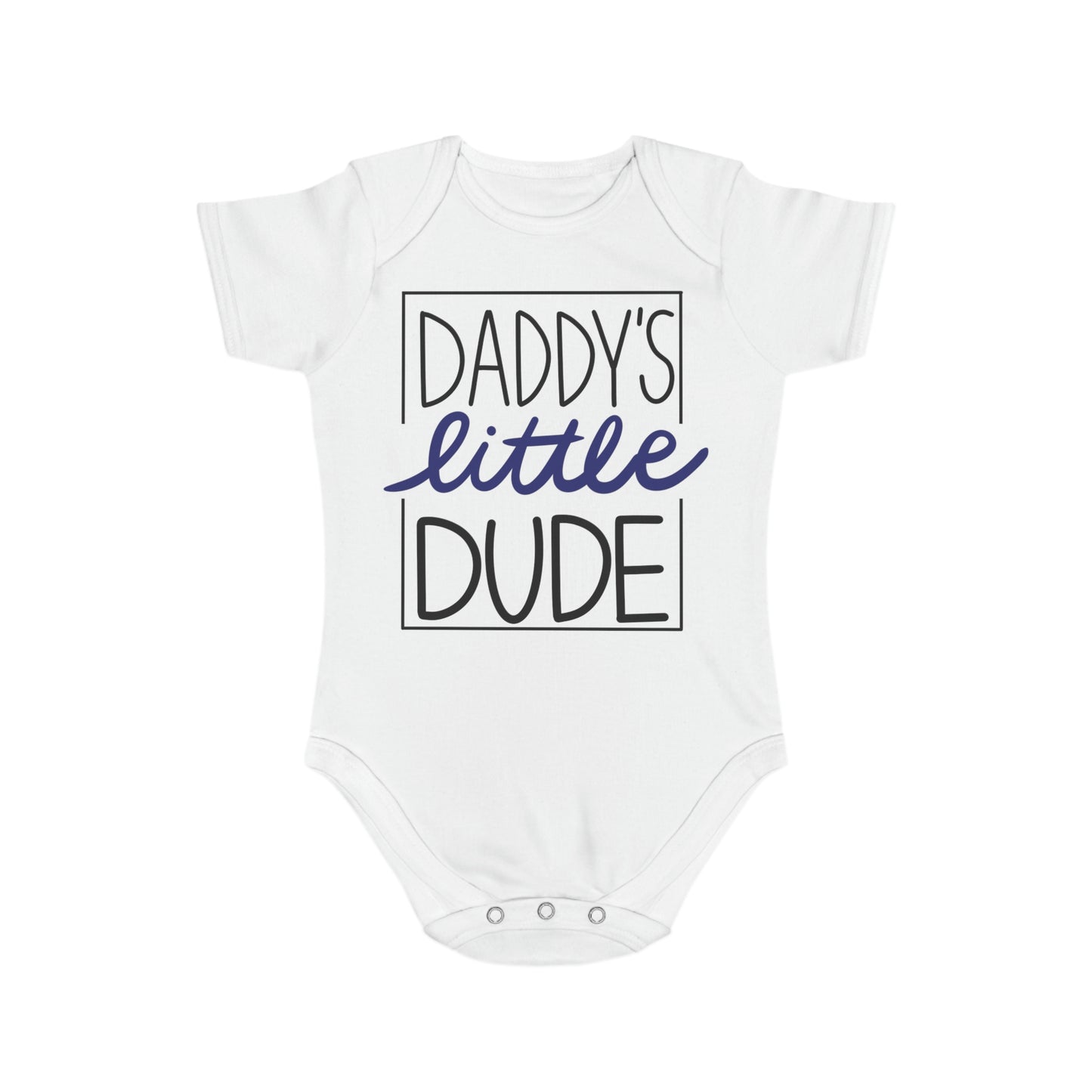 Little Dude Short Sleeve Baby Bodysuit