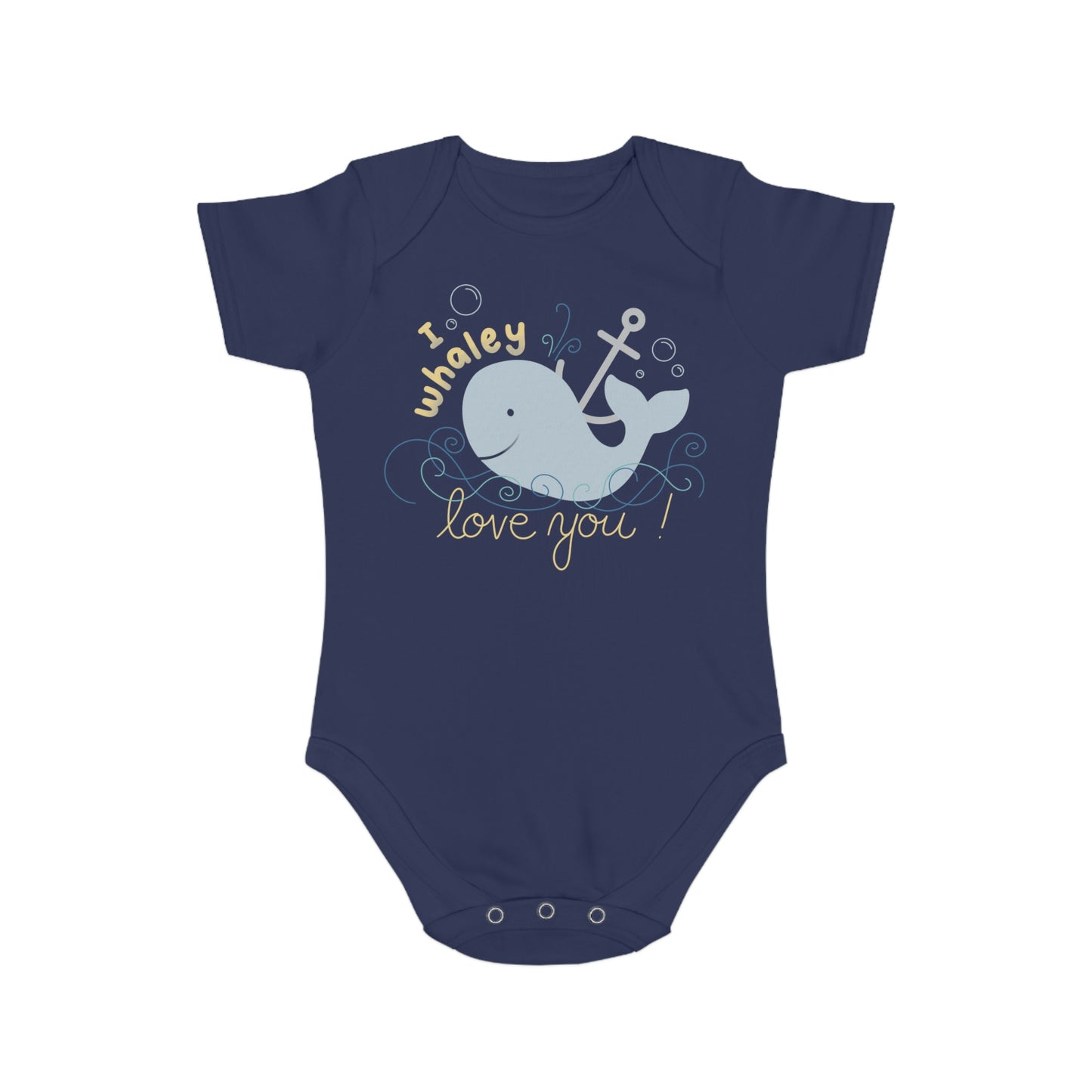 I Whaley Love You Short Sleeve Baby Bodysuit