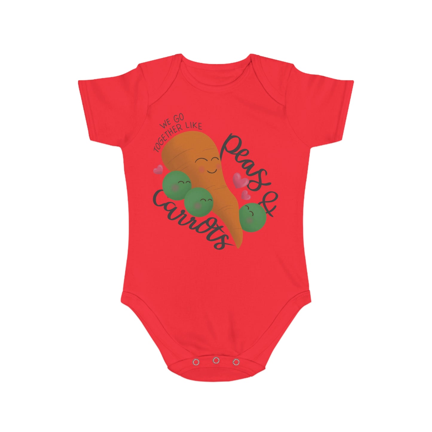 Peas & Carrots Short Sleeve Baby Bodysuit