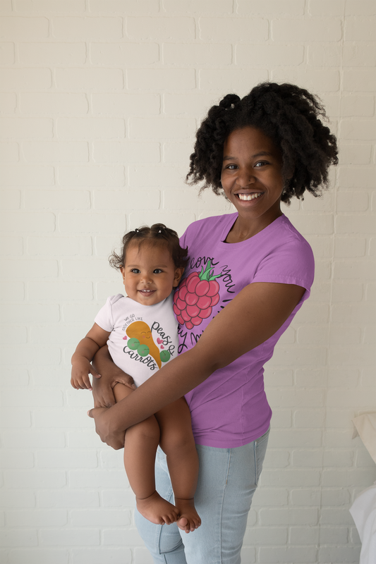 Peas & Carrots Short Sleeve Baby Bodysuit