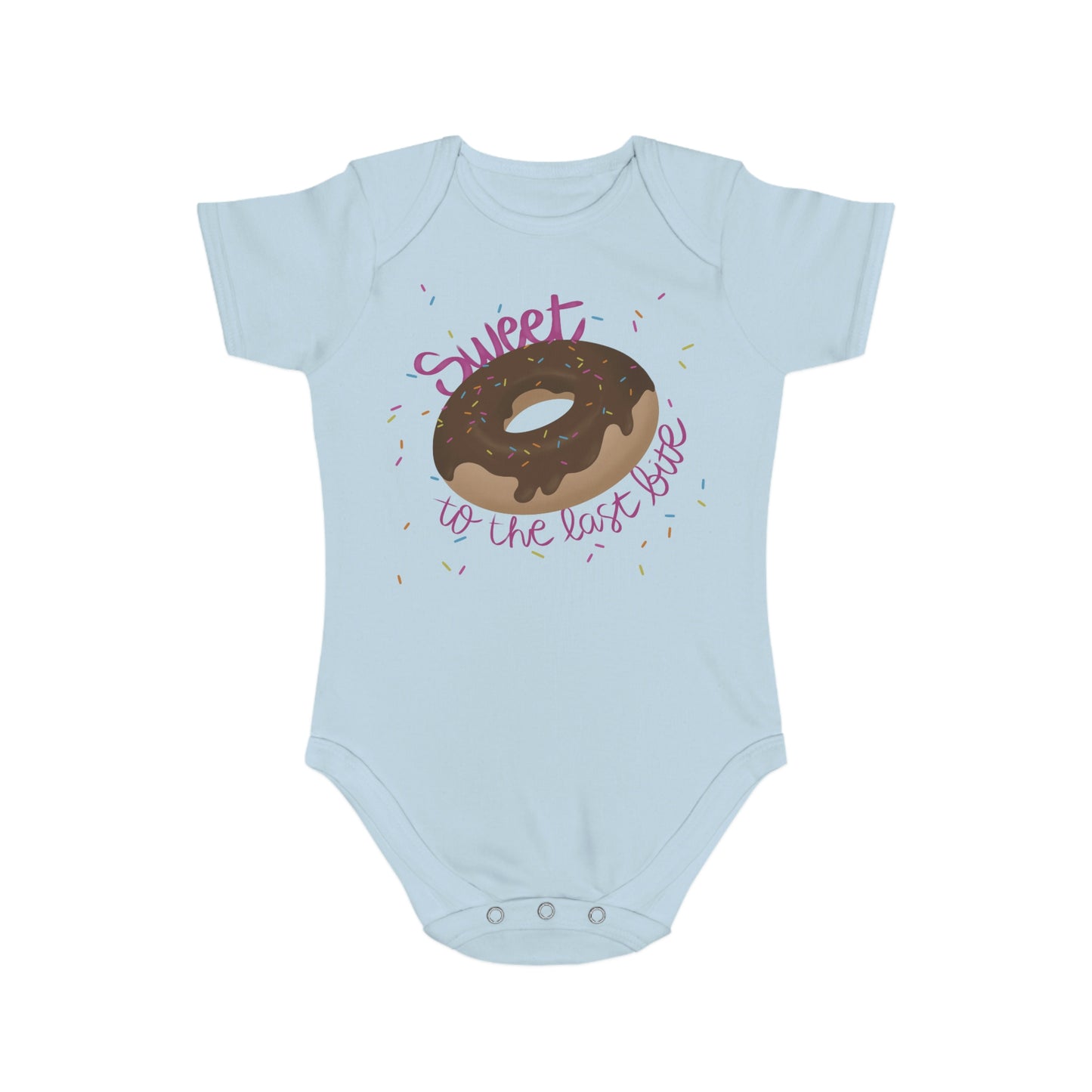 Sweet Donut Short Sleeve Baby Bodysuit