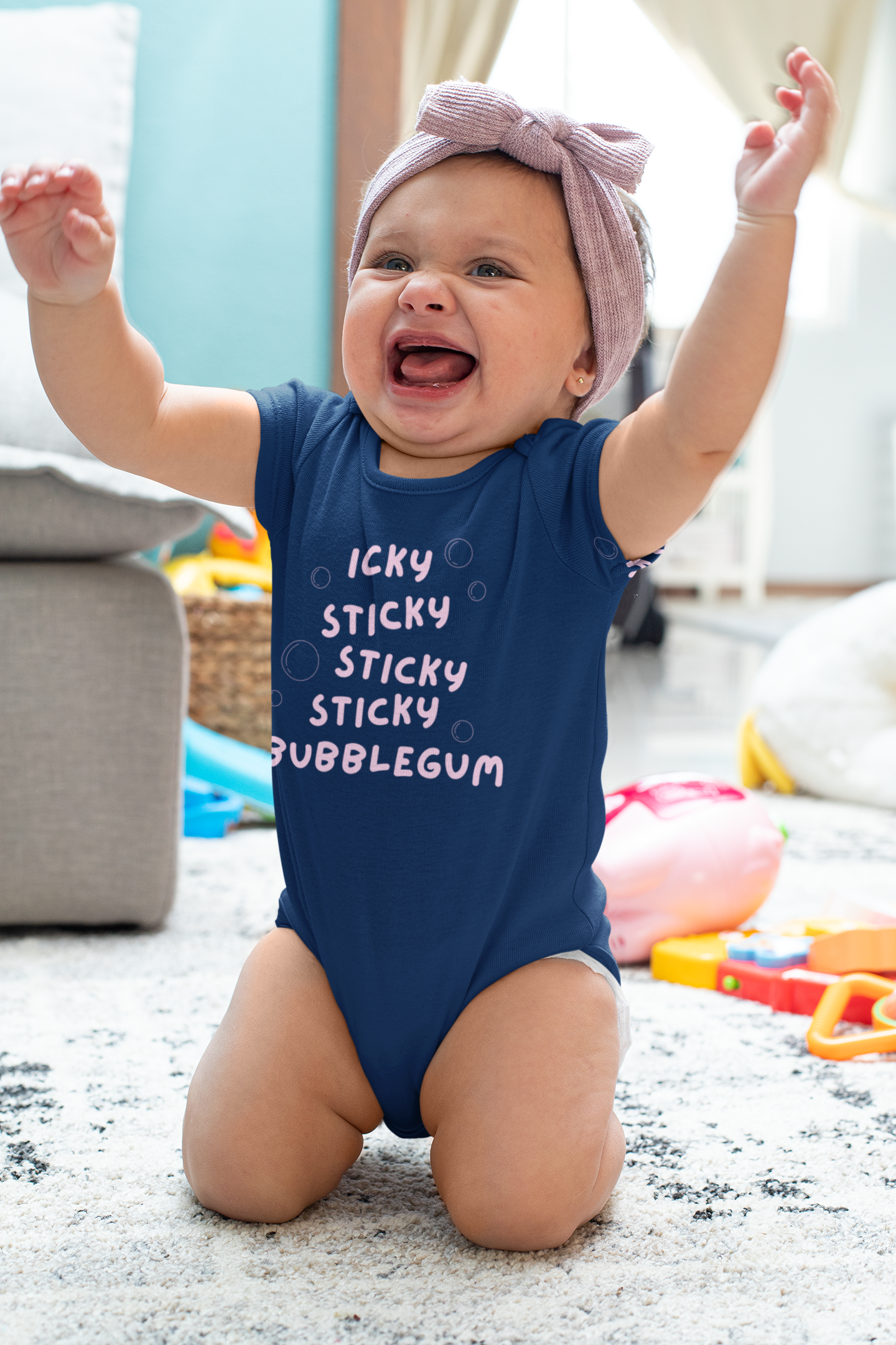 Icky Sticky Short Sleeve Baby Bodysuit