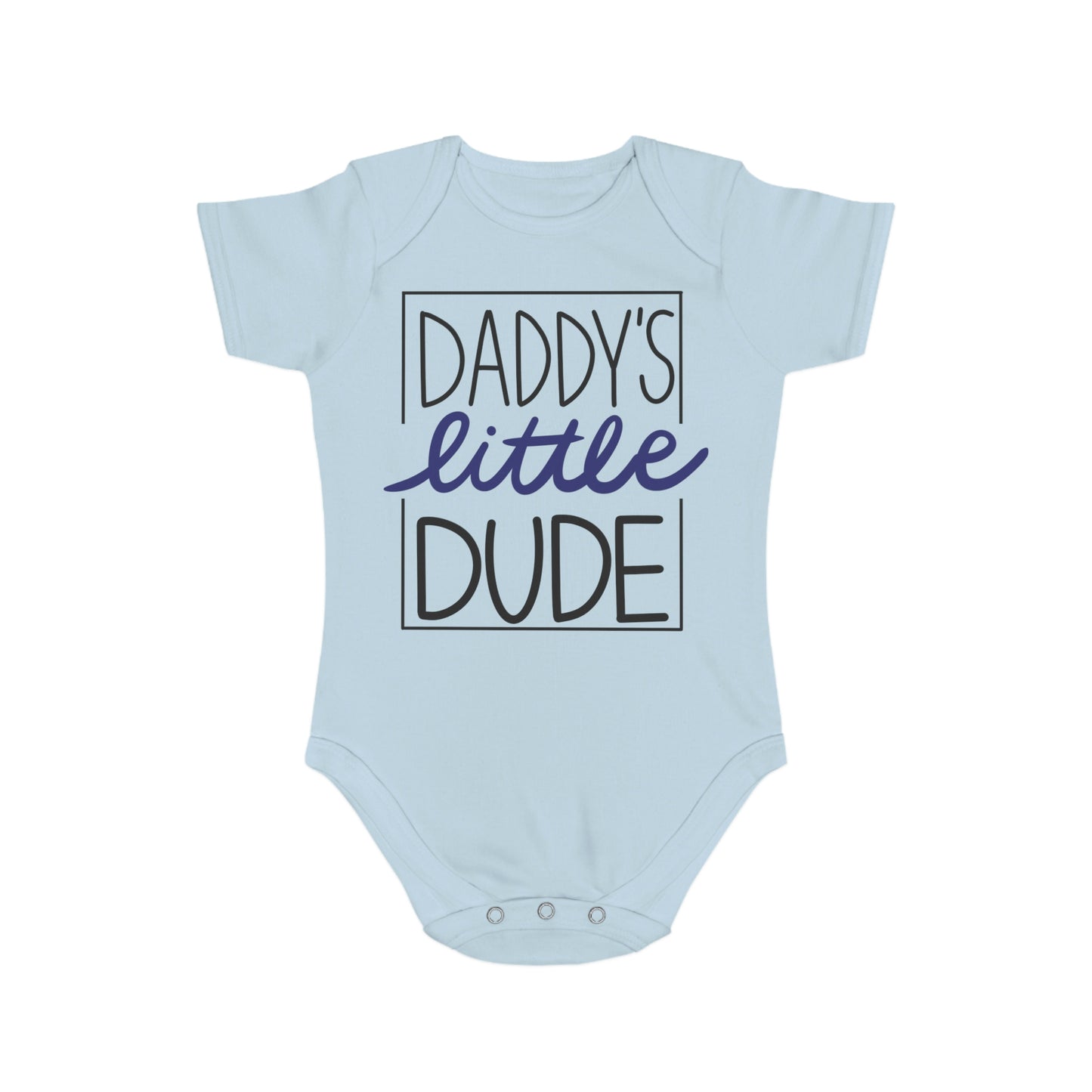 Little Dude Short Sleeve Baby Bodysuit