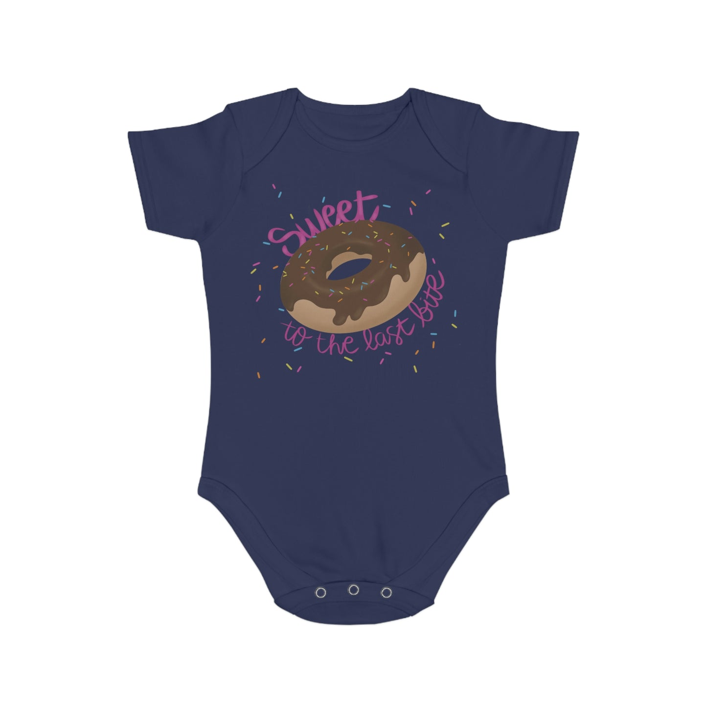 Sweet Donut Short Sleeve Baby Bodysuit