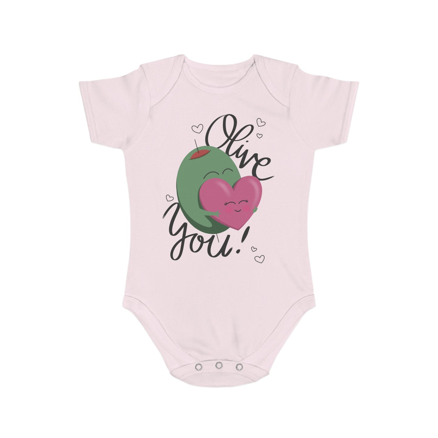 Olive You Baby Short Sleeve Onesie®