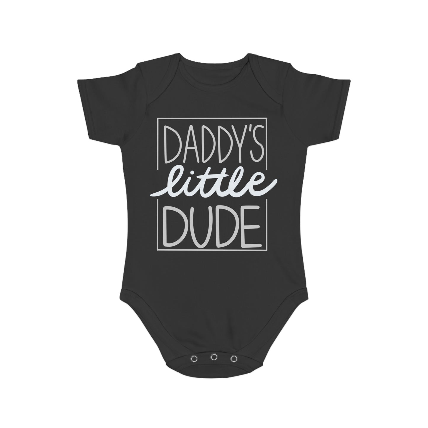 Little Dude Short Sleeve Baby Bodysuit