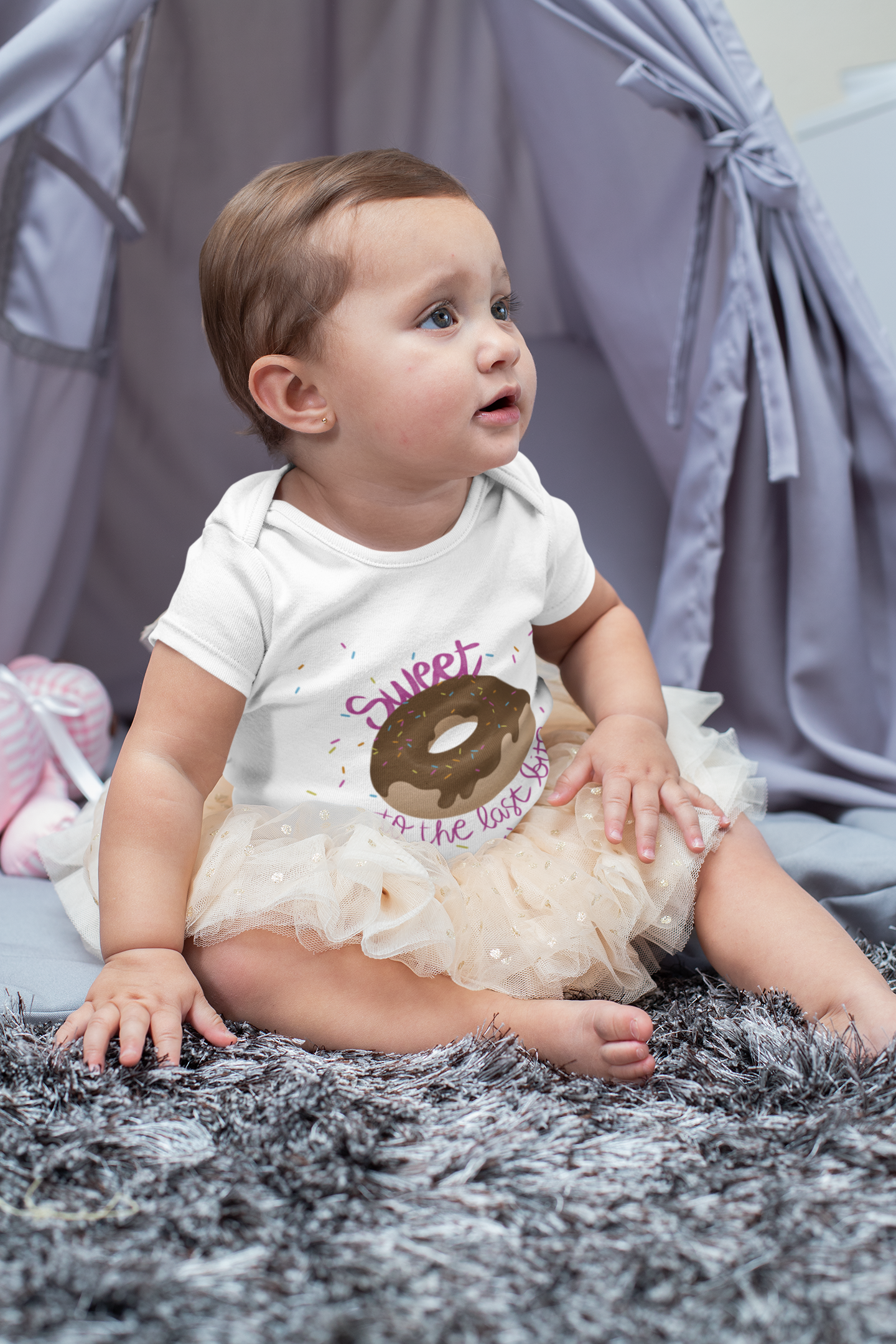 Sweet Donut Short Sleeve Baby Bodysuit