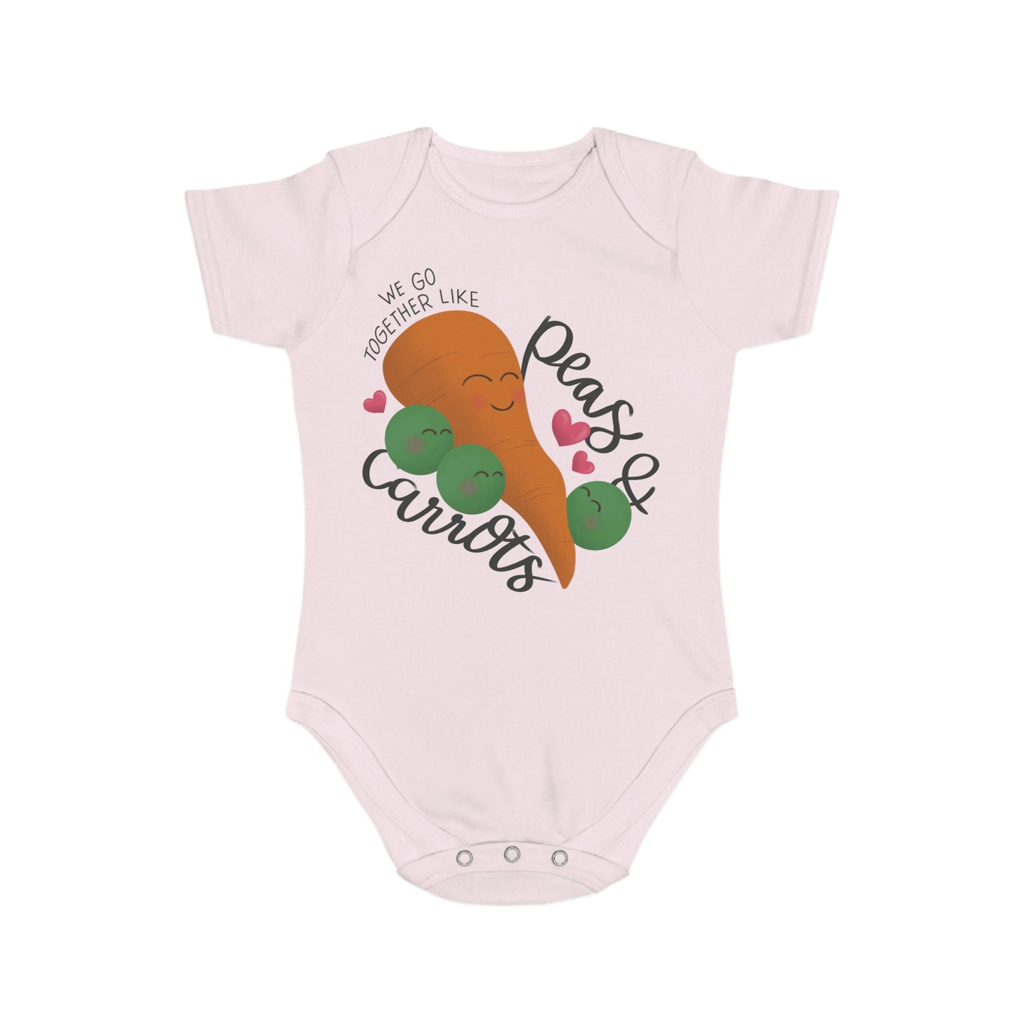 Peas & Carrots Short Sleeve Baby Bodysuit