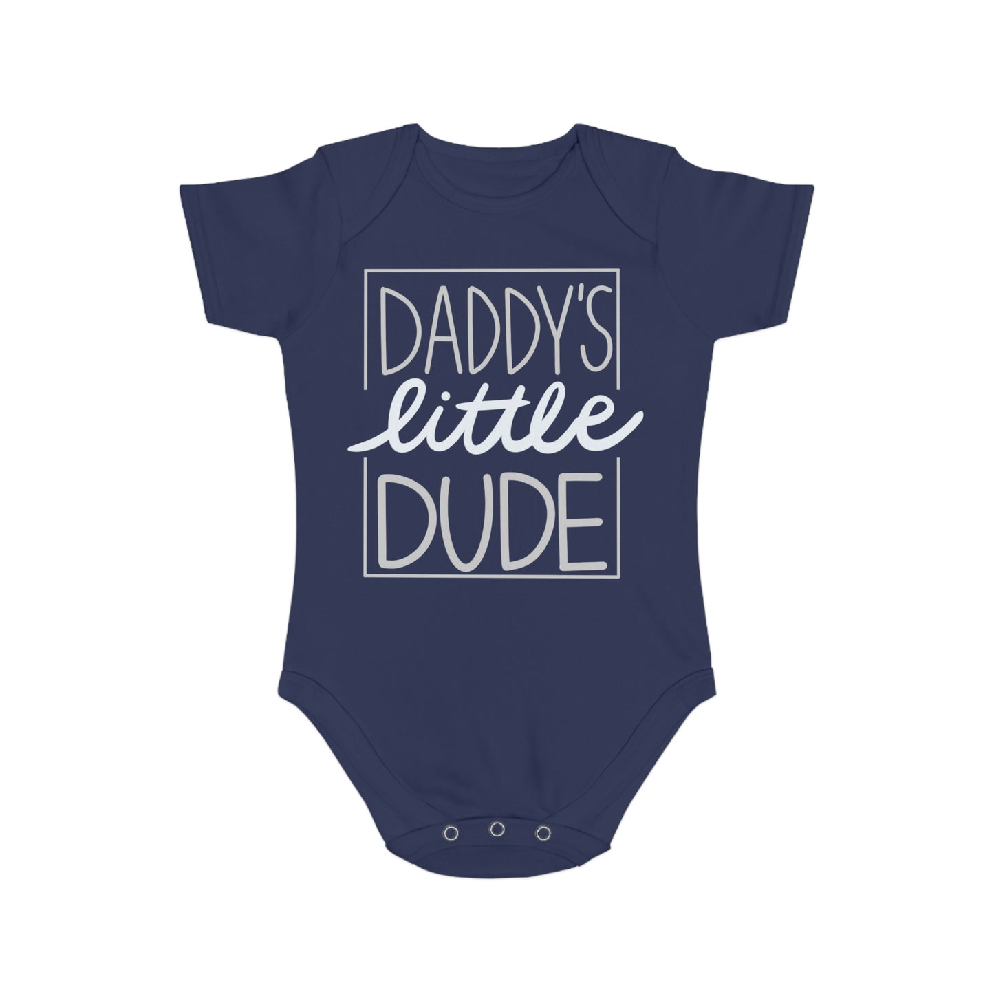 Little Dude Short Sleeve Baby Bodysuit