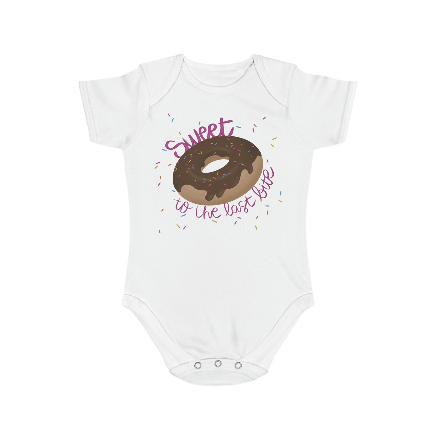 Sweet Donut Short Sleeve Baby Bodysuit