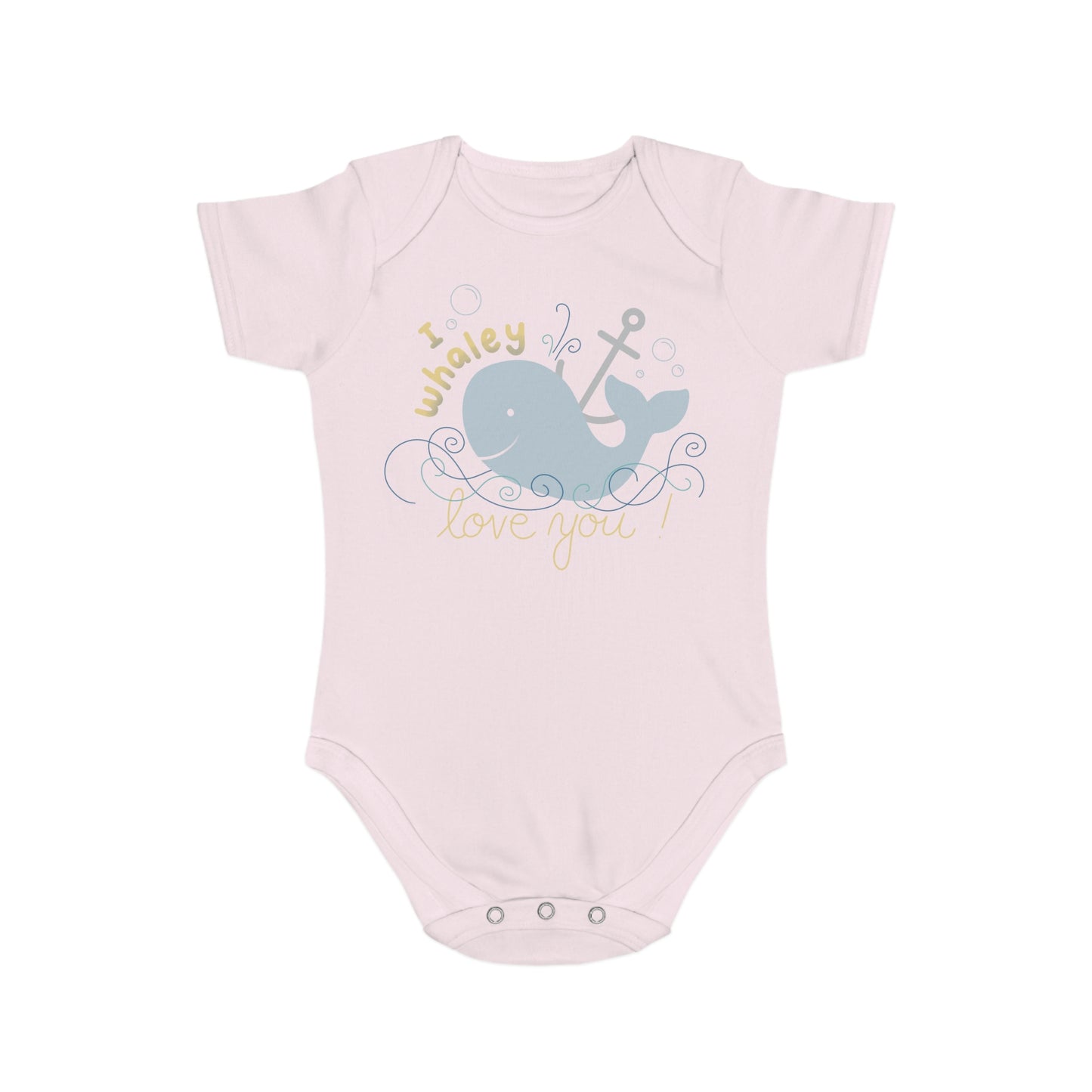 I Whaley Love You Short Sleeve Baby Bodysuit