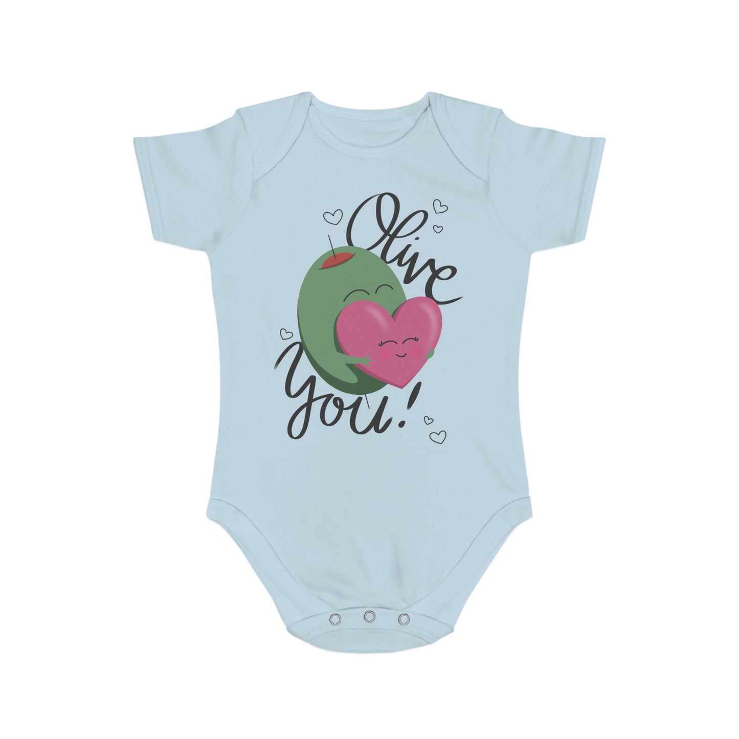 Olive You Baby Short Sleeve Onesie®