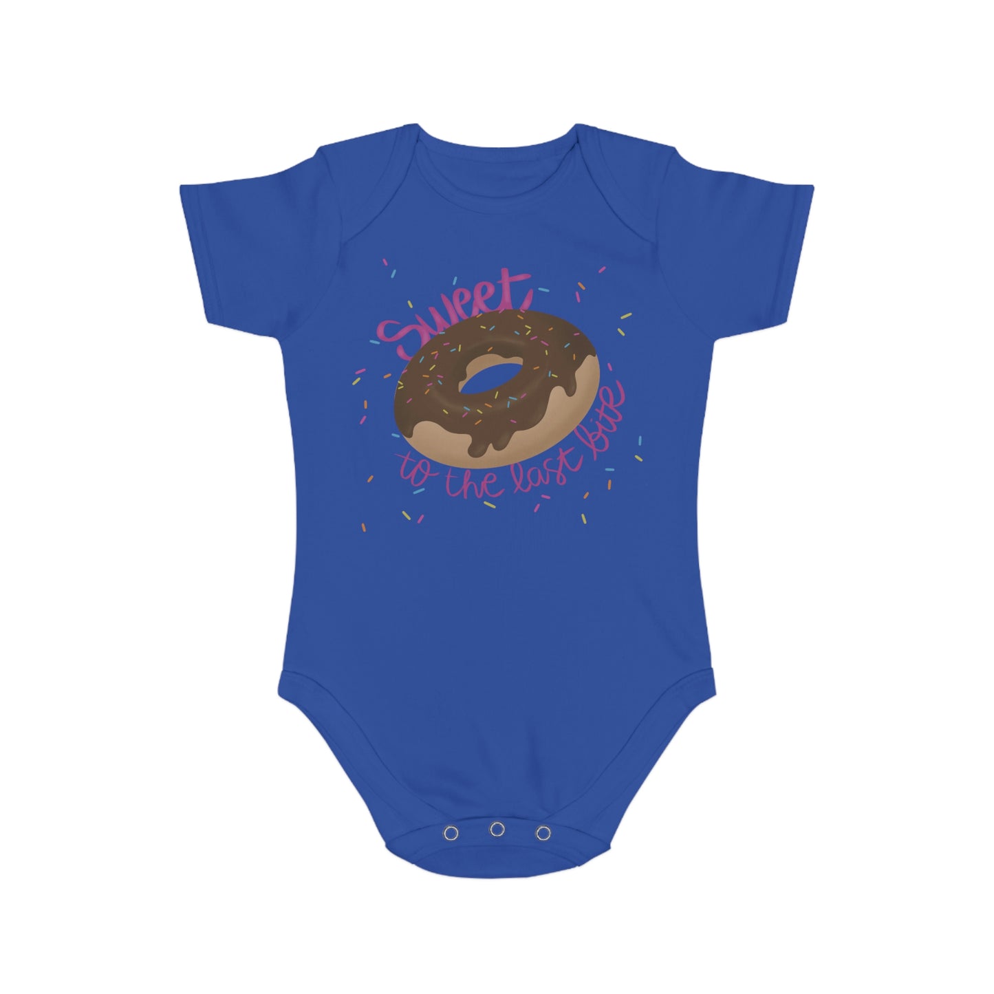 Sweet Donut Short Sleeve Baby Bodysuit