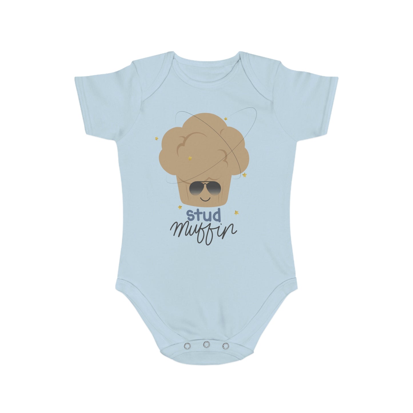 Stud Muffin Short Sleeve Baby Bodysuit