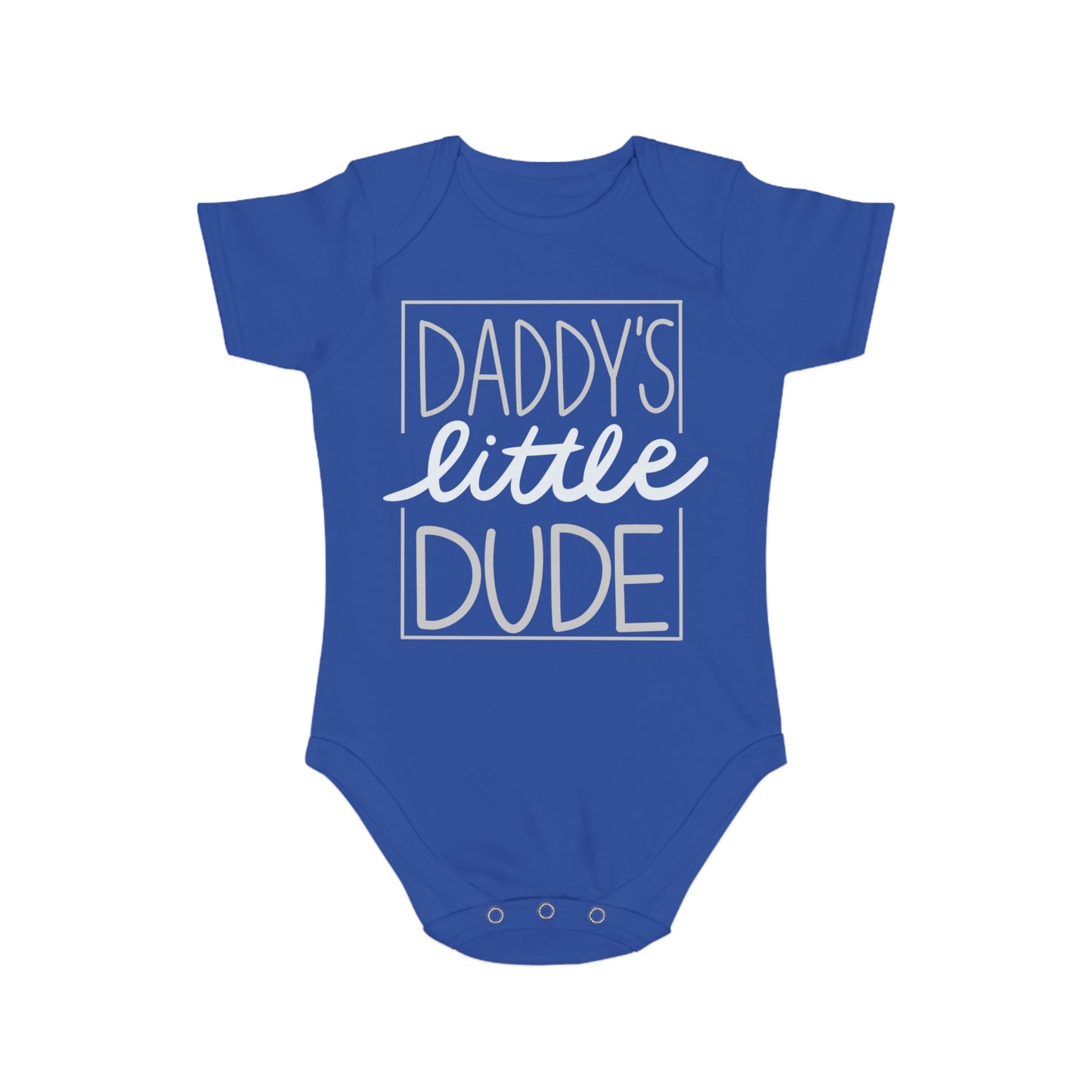 Little Dude Short Sleeve Baby Bodysuit