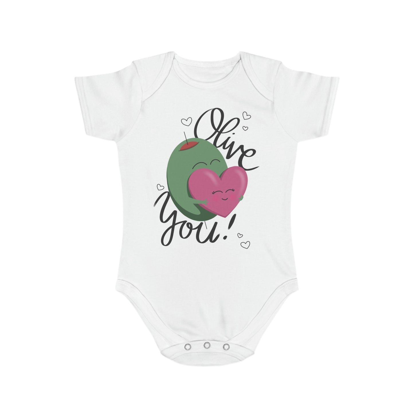 Olive You Baby Short Sleeve Onesie®