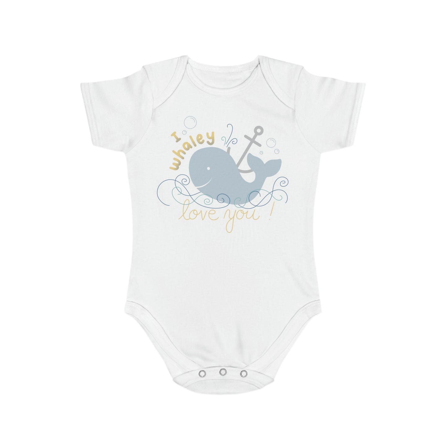 I Whaley Love You Short Sleeve Baby Bodysuit