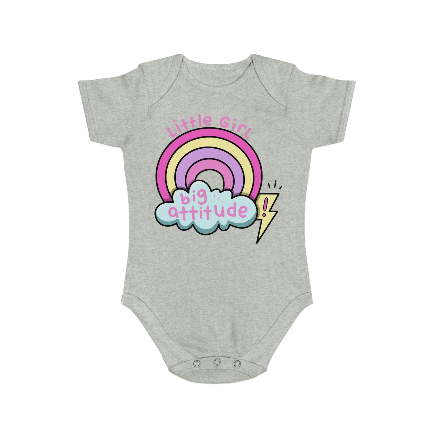 Big Attitude Short Sleeve Baby Bodysuit