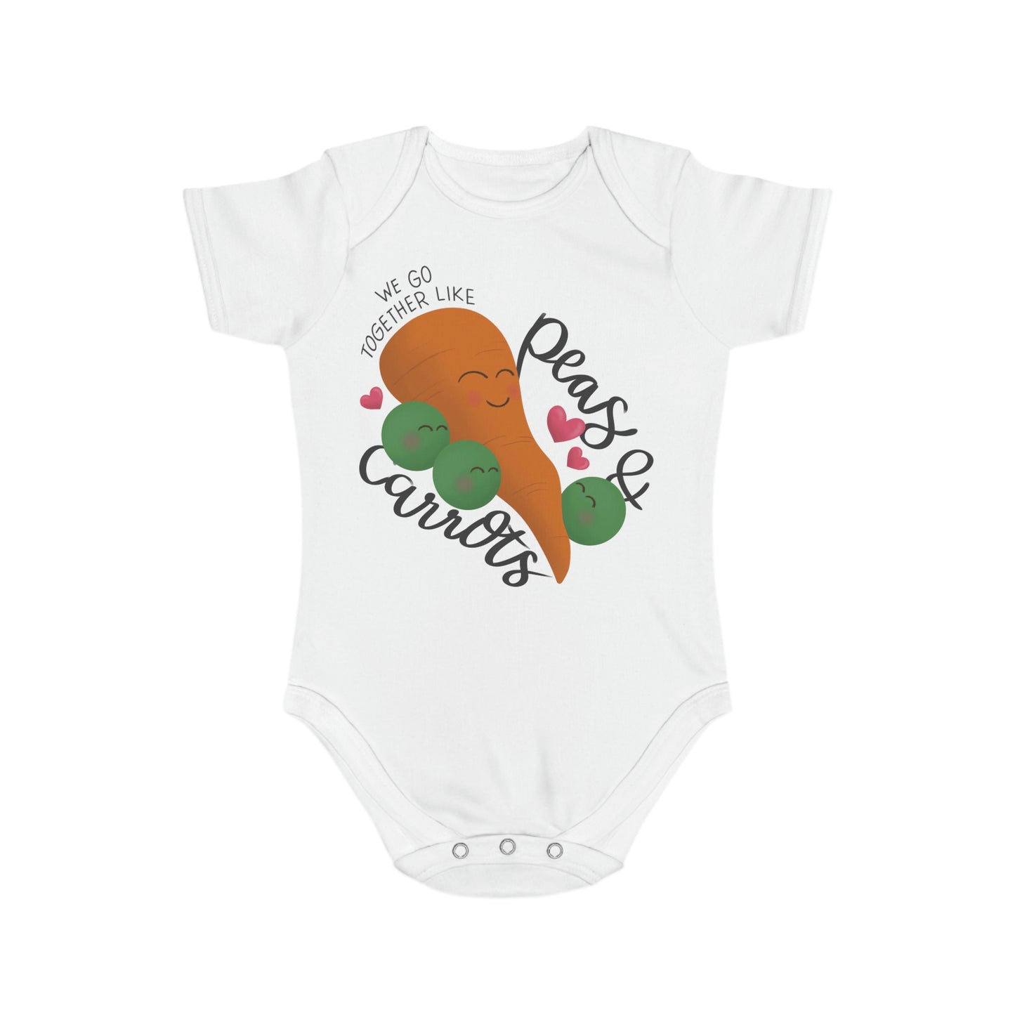 Peas & Carrots Short Sleeve Baby Bodysuit