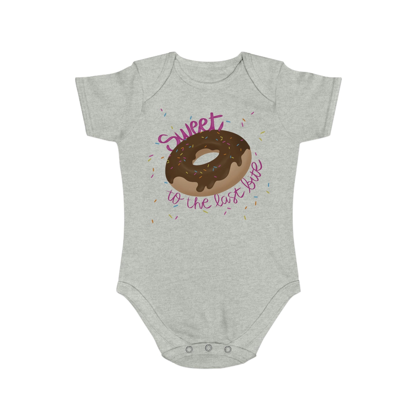 Sweet Donut Short Sleeve Baby Bodysuit