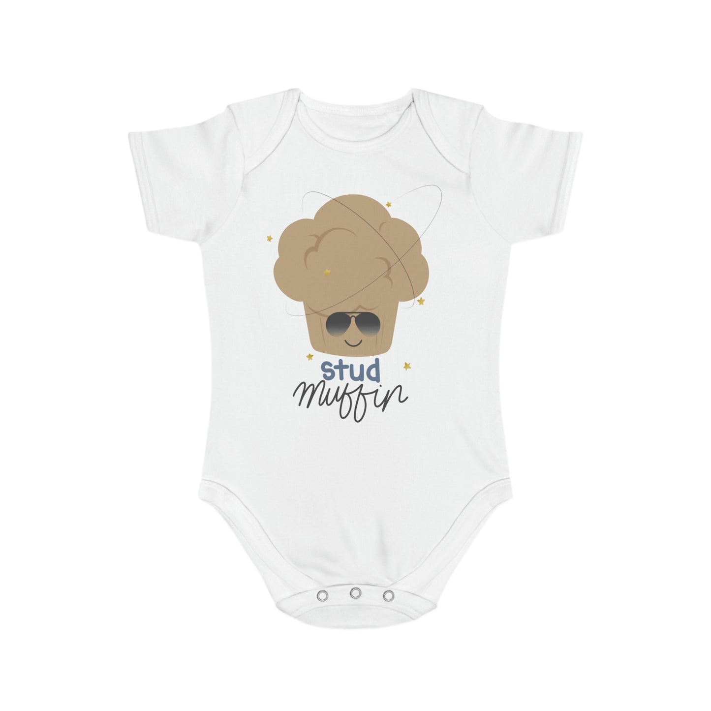 Stud Muffin Short Sleeve Baby Bodysuit