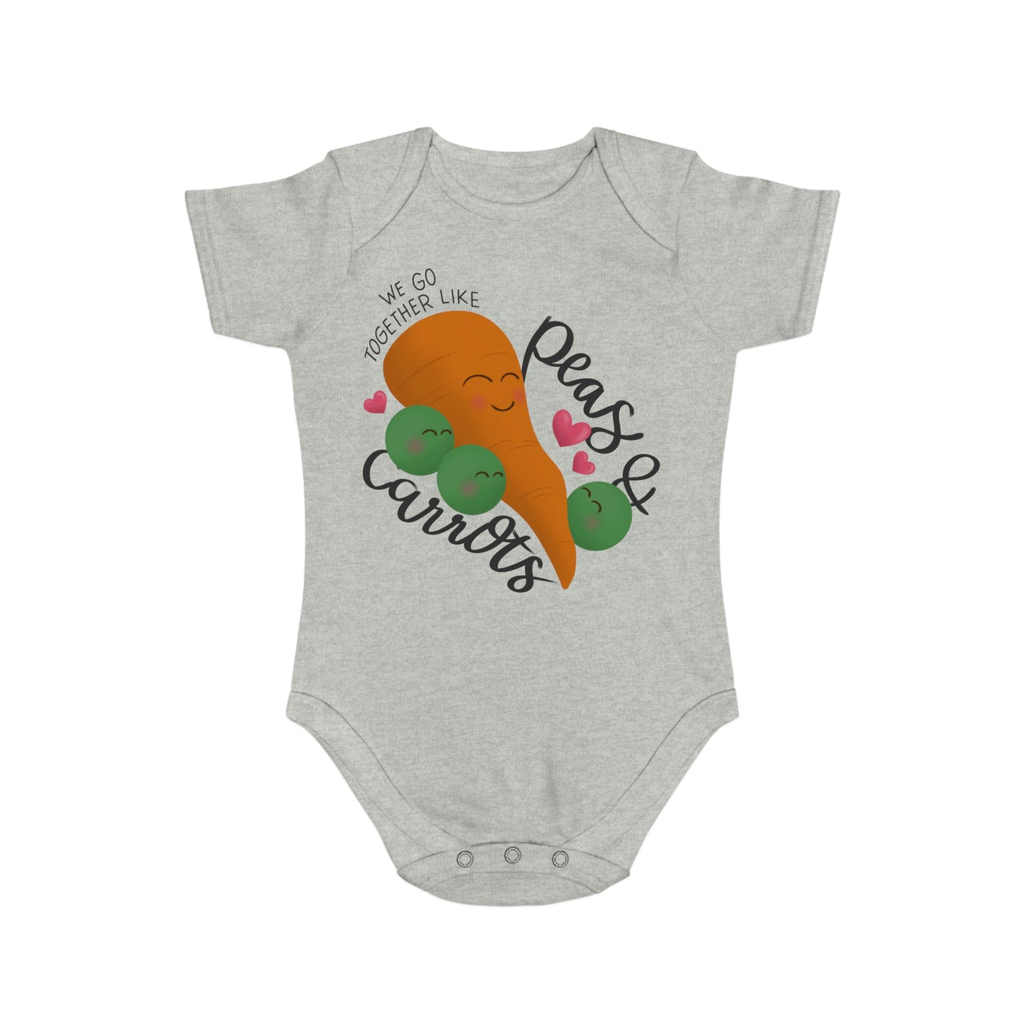 Peas & Carrots Short Sleeve Baby Bodysuit