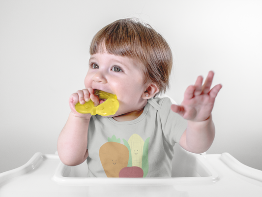 Happy Veggies Short Sleeve Baby Bodysuit