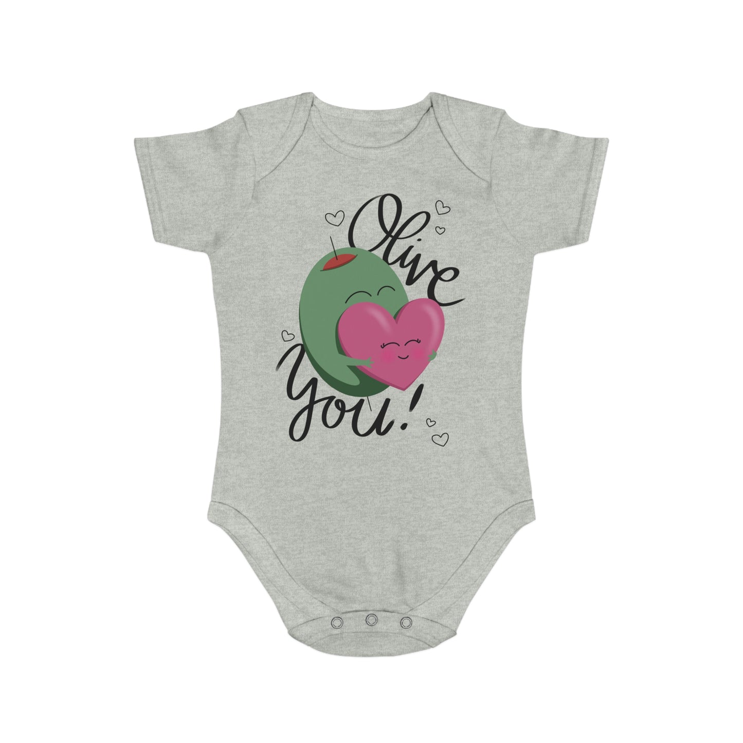 Olive You Baby Short Sleeve Onesie®