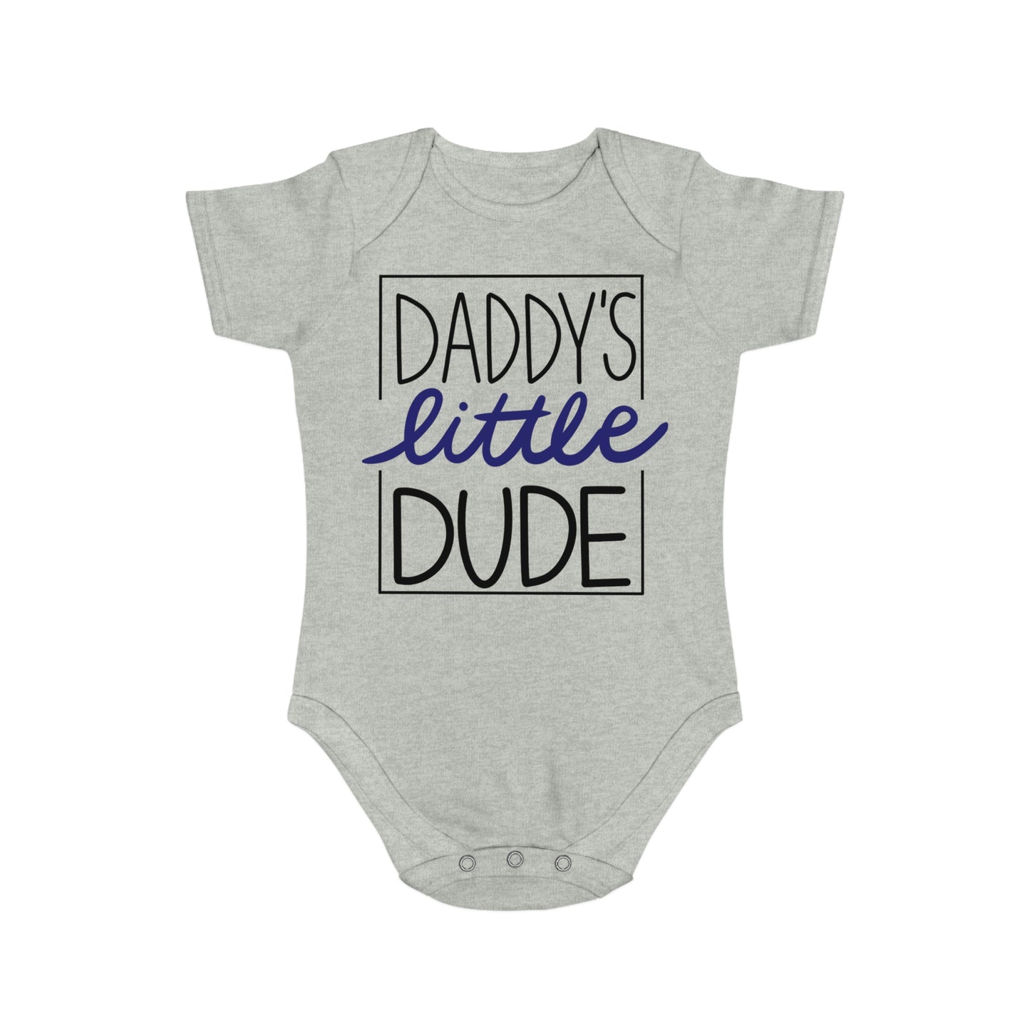 Little Dude Short Sleeve Baby Bodysuit