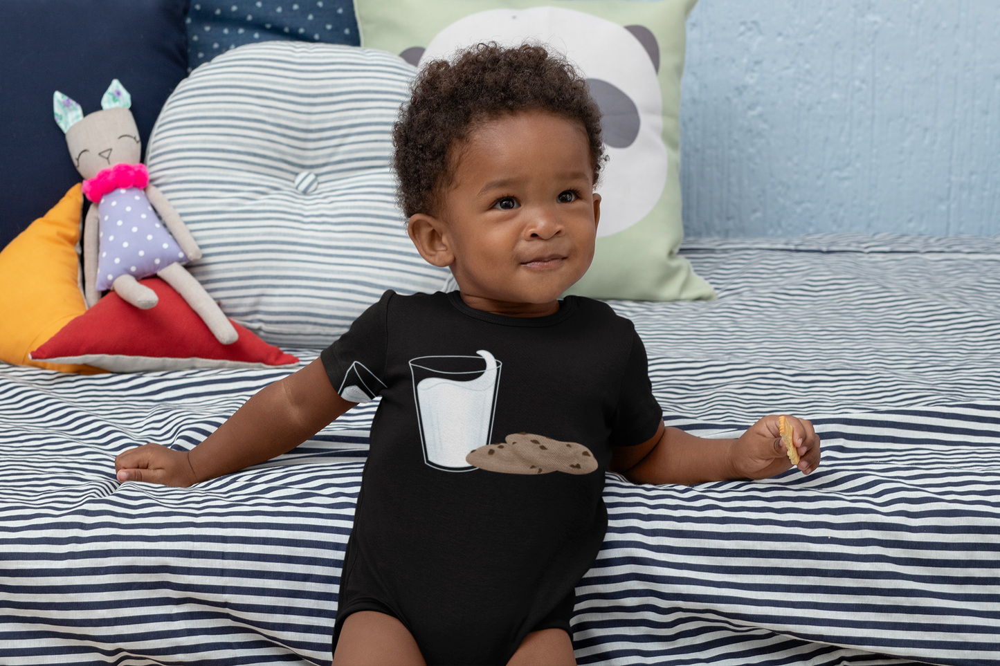 Milk N’ Cookies Short Sleeve Baby Bodysuit